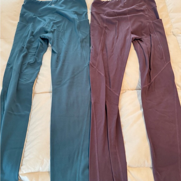 Athleta Kids' Blue and Purple  Leggings - Picture 4 of 7